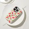 Estilo Fresco Ins Estilo Coreano Funda de Teléfono de Cereza Iphone17Pm Doble Capa Película Magnética Cubierta Protectora Apple 18Pm