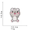 Patches bordados de animais pequenos, autoadesivos, populares e adoráveis - designs de gato em formato de coração, coelho e urso - para decoração de roupas