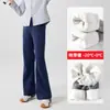 Calças Flares Forradas com Fleece para Meninas 2025 Outono e Inverno Novas Calças Casuais Engrossadas para Crianças Maiores