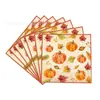 Nuevo juego de platos de papel desechables y vajilla con tema de cosecha de calabazas de otoño transfronteriza, suministros para fiestas