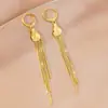 Pendientes de Borla Larga para Mujer de Lujo Accesible con Chapado en Oro de 24 Quilates de Latón, Transfronterizos, Boutique, Populares en Xiaohongshu, Que No Se Desvanecen por Mucho Tiempo