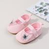 Zapatos de Bebé para Primavera y Otoño con Mariposa y Velcro, Lindos Zapatos de Princesa, Transpirables, Suela de Goma Suave, Antideslizantes, Ligeros, Zapatos para Niños Pequeños