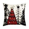 Funda de Almohada Navideña Árbol de Navidad Copo de Nieve Amazon Transfronterizo Xiyin Dropshipping Sofá Sala de Estar Decoración Funda de Cojín Navideño