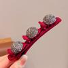 Presilha de cabelo trançada para meninas de Ano Novo Tiaras de franja de Ano Novo para meninas Grampo de cabelo vermelho para Bebê de Ano Novo Acessórios de cabelo infantis Ano do Dragão