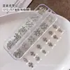 Set de 12 piezas de accesorios para decoración de uñas estilo punk con cruces, estilo oscuro, plata gunmetal vintage, tachuelas de metal negro para decoración de uñas