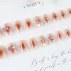 Puntas para decoración de uñas luz de lujo súper brillantes pedrería uñas postizas para pegar múltiples opciones de color uñas postizas mixtas con pedrería 3D y perlas