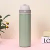 Nueva Taza Térmica Portátil Creativa de Doble Pared Acero Inoxidable 316 Botella de Agua Deportiva Taza de Agua Portátil para Exteriores con Popote