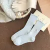 Meias Peludas Brancas para Mulheres, Meias Longas para Outono e Inverno, Forradas com Fleece, Espessadas, Quentes, Estilo Japonês, Doces, Absorventes de Suor, Meias de Cano Médio