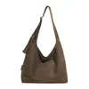 Bolso de Axila Retro Simple Esmerilado para Mujer Otoño Nicho Gran Capacidad Casual Trabajo Ropa de Trabajo Bolso de Hombro Cruzado Tendencia