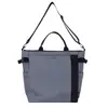 Bolsa de ombro única estilo workwear minimalista, bolsa transversal de uso duplo, resistente à água, alça de ombro ajustável, bolsa tote com logotipo estampado
