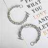 Pulsera europea y americana ins con hebilla de acero de titanio otbuckle, diseño de doble capa simple hip hop hipster Harajuku, pulsera para hombres y mujeres