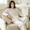 Nuevos pijamas y ropa de estar de forro polar para mujer Otoño e Invierno 2026, cuello redondo, mangas largas, pantalones largos, cálidos y cómodos, talla grande, se pueden usar para salir