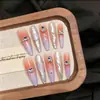 Puntas de Uñas Portátiles Hechas a Mano Perro Fino Ojo de Gato Pegatinas para Uñas Largas Mariposa Elegante de Lujo Ligero Pegatinas para Uñas Degradadas