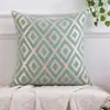 Fronha de veludo para almofada com padrão de diamantes para sofá, sala de estar e decoração de quarto, comércio exterior transfronteiriço, envio direto da fábrica