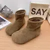 Botas de Neve Femininas Novas de Inverno 2026, Peludas, Modernas, Planas, Retrô, Forradas com Lã, Quentes, Feias, Fofas, para Dedão Grande, de Algodão para Neve