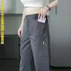 Jeans Masculino de Verão Tendência Estilo Hong Kong Versátil Personalizado com Letras Hip-Hop Ins Moda High Street Tendência Cool Calças Compridas