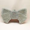 Caxili Verano Nuevo Bolso de Noche Estilo Europeo y Americano Lazo Cadena de Diamantes de Mano Bolso para Mujer Cadena de Pedrería