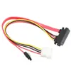Fuente de alimentación para computadora de escritorio 4 pines IDE + Adaptador SATA cable de datos para disco duro y unidad óptica cable de alimentación cable 7+15p