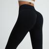 Calça Fitness Esportiva Yoga de Alta Elasticidade Sem Costura Transfronteiriça Europeia e Americana, Calça Levanta Bumbum, Calça Pilates Corrida Fitness Bumbum de Pêssego para Mulheres