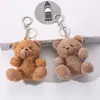Llavero de Muñeco Oso de Peluche de Dibujos Animados Colgante para Bolso Creativo Funda para Teléfono Móvil Accesorios de Joyería Colgante para Bolsa de Muñeca