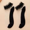 Calcetines de encaje blanco apilados, finos, estilo japonés, JK, para mujer, zapatos Mary Jane de Lolita, de tubo mediano con encaje