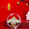 Popular Pegatina para Teléfono de Oro Puro 999 Sanrio Hello Kitty, Kuromi Lámina de Oro Linda Pegatina de Dibujos Animados Regalo