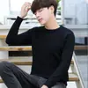 Suéter Transfronterizo para Hombre Suéter Cálido Base Ajustado Cuello Medio Alto Estilo Coreano Elegante Top de Punto