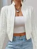 Suéter Casual Corto de Punto Nuevo Otoño 2026 para Mujer Estilo Europeo Americano Transfronterizo Amazon Cuello Alto Trenzado Cardigan con Cremallera