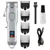 Máquina de cortar cabelo elétrica com visor digital, barbeiro de cabelo transfronteiriço, máquina de cortar cabelo sem fio, máquina de cortar cabelo elétrica para salão de beleza, máquina de cortar cabelo elétrica doméstica