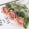 Flor artificial rosa de flanela flor falsa única flor artificial casamento casa Dia dos Namorados decoração buquê com sensação parede de flores