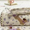 Modelo Nuevo 2026 Sábana de Hilo Puff con Borde Floral, Amigable con la Piel y Suave, Juego de Ropa de Cama para el Hogar de Tres Piezas: Sábana, Sábana ajustable y Funda de edredón