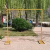 Accesorios para Bodas Soporte de Hierro con Arte Tubo Espesor Material Retráctil Arco Fondo Soporte para Flores Pantalla Geométrica Soporte para Cortina de Gasa Cuadrado