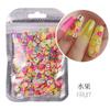 Joyería para uñas transfronteriza arcilla polimérica fruta pluma mixta arcilla polimérica parche de belleza 1000 piezas