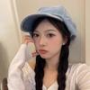 Boina vaquera retro de estilo japonés para mujer, de verano, fina, con cabeza grande, cara visible, nubes pequeñas, sombrero octogonal de pintor para repartidor de periódicos