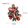 Broche Navideño Transfronterizo Europeo y Americano Alce Aleación de Gama Alta Aceite Goteando Árbol de Navidad Muñeco de Nieve Campana Pin Decoración Venta al por Mayor