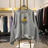 Sudadera chic de diseño coreano, holgada y casual, con estampado de letras, forro polar y grosor aumentado para mujer, top redondo que rejuvenece para otoño e invierno