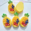 Bol de Fruta de Piña Accesorios de Resina Clips para el Cabello Hechos a Mano DIY Funda para Teléfono Adornos de Escritorio Colgantes Accesorios para el Cabello Decoraciones