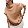 Ropa de mujer personalizada 2023 Nuevo suéter de fiesta europeo y americano suéter suelto de cuello alto cruzado de otoño e invierno