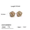 Pendientes de Tachuela de Cobre Chapado en Oro de 18 Quilates, Moda Europea y Americana con Circonita para Mujer, Pendientes de Plata Sencillos y Exquisitos Estilo Ins Nicho, Nuevo Modelo de Verano