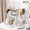Caja de almacenamiento de cosméticos Ins Style, estante de almacenamiento, tocador de escritorio para el cuidado de la piel, carrito para lavabo de baño