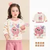 Roupa Infantil Panda Kaka Moletom Gola Redonda Meninas Roupas de Outono para Bebê Menina Top Casual de Outono Infantil Roupas de Bebê