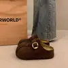 Mules Casuais Fechadas Confortáveis para Mulheres, Novidade Primavera 2026 Versátil Solado Grosso Macio Antiderrapante Estilo Birkenstock