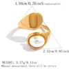 Anillo con un toque de alta gama, acero inoxidable, lujo ligero, diseño geométrico de perlas estilo ins, anillo abierto ajustable, venta al por mayor transfronteriza