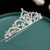 Peineta Corona de Princesa para el cabello femenina Corona niños linda diadema tocado niña peineta de pedrería conejo gato con incrustaciones de Diamantes