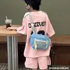 Bolso Coreano Moderno y Elegante para Niños, Bolso de Pecho de Moda Color-Blocking para Niños Pequeños, Genial Bolso Cruzado para Niños Pequeños que Salen