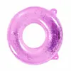 Flotador Inflable Morado Brillante con Lentejuelas, Popular para Sesiones de Fotos y Diversión en la Piscina