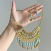 Set de Collares Estilo Étnico Exótico Retro Nuevo Estilo Chino Color Dunhuang Exquisita Cadena de Clavícula de Gama Alta