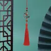 Estilo Chino Buena Suerte Carpa Flor de Ciruelo Orquídea Bambú Crisantemo Loto Caqui Borla de Paz Cesta de Flores Caja de Regalo Decoración Cadena para Teléfono Móvil Colgante