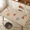 Mantel de Mesa de Dibujos Animados, Impermeable, Resistente al Aceite, Mantel sin Lavado, Lujo Ligero, Mantel para Mesa de Café de Gama Alta, Mantel Protector de Mesa Antiescaldado