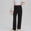 Pantalones de yoga holgados talla grande, pantalones deportivos rectos para Pilates, pantalones largos casuales finos de otoño de pierna ancha para exteriores, para correr y entrenar